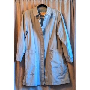 VTG London Fog Dusty Blue Trench Rain Coat